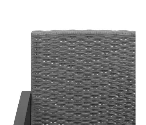 Trivietis Sodo Suoliukas Su Pagalvėlėmis, Pilkas, Pp Ratanas