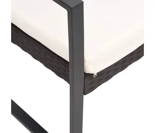 5-Daļīgs Dārza Mēbeļu Komplekts, Matrači, Brūna Pp Rotangpalma Vidaxl