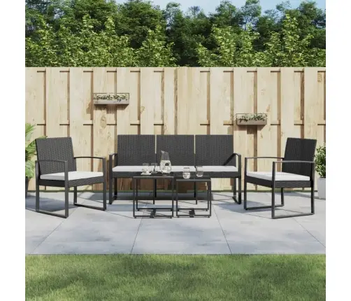 5-Daļīgs Dārza Mēbeļu Komplekts, Matrači, Pp Rotangpalma Vidaxl