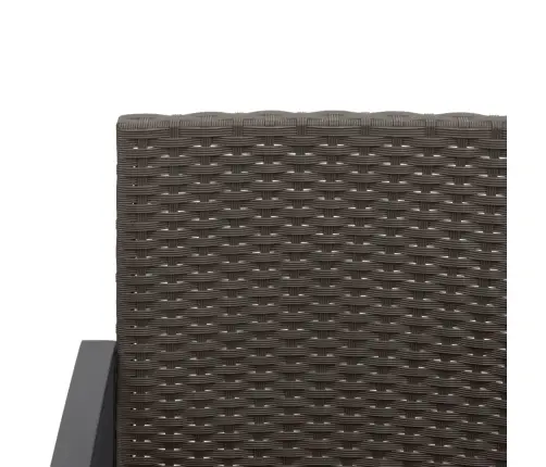 5-Daļīgs Dārza Mēbeļu Komplekts, Matrači, Brūna Pp Rotangpalma Vidaxl