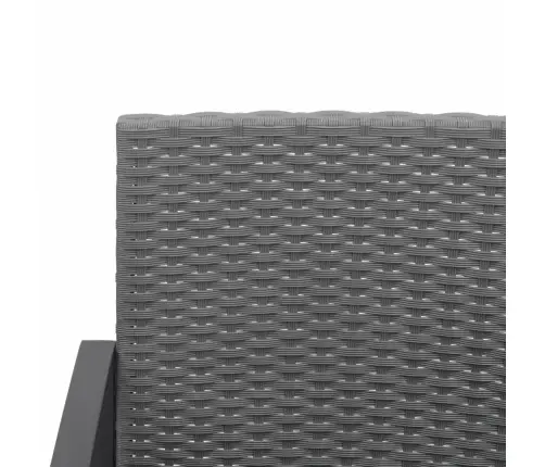 5-Osaline Aia Söögimööbli Komplekt Patjadega, Tumehall, Pp