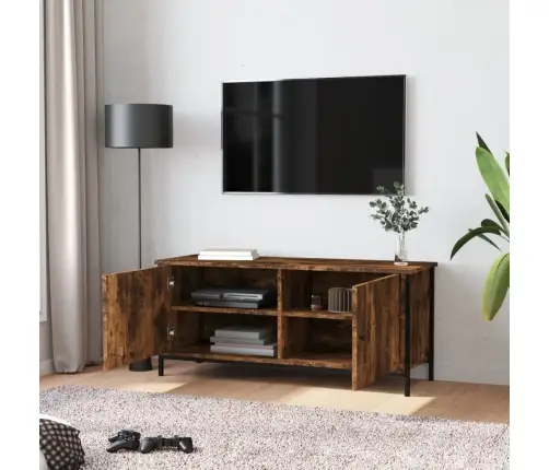 Tv Spintelė Su Durelėmis, Dūminio Ąžuolo, 102X35X45cm Mediena