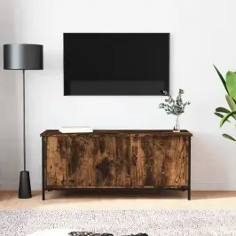 Tv Spintelė Su Durelėmis, Dūminio Ąžuolo, 102X35X45cm Mediena
