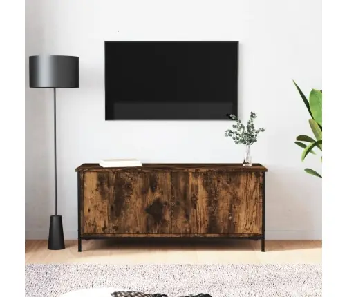 Tv Spintelė Su Durelėmis, Dūminio Ąžuolo, 102X35X45cm Mediena