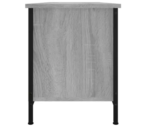 Tv Skapītis Ar Durvīm, Pelēks, 102X35X45 Cm, Inženierijas Koks Vidaxl