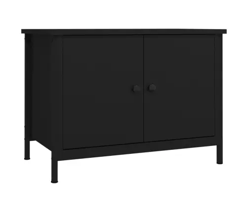 Tv Skapītis Ar Durvīm, 60X35X45 Cm, Inženierijas Koks, Melns Vidaxl