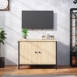 Tv Skapītis Ar Durvīm, Sonoma Ozols, 60X35X45 Cm, Inženierkoks Vidaxl