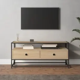 Tv Plaukts, 100X35X45 Cm, Inženierijas Koks, Ozolkoka Krāsa Vidaxl