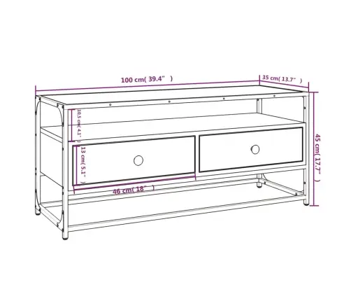 Tv Plaukts, 100X35X45 Cm, Inženierijas Koks, Ozolkoka Krāsa Vidaxl Tv Plaukts, 100X35X45 Cm, Inženierijas Koks, Ozolkoka Krāsa Vidaxl
