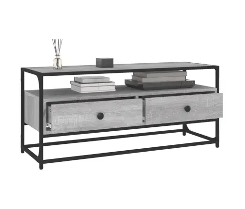 Telerikapp, Hall Sonoma Tamm, 100 X 35 X 45 cm Tehispuit