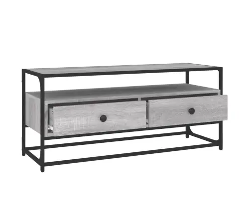 Telerikapp, Hall Sonoma Tamm, 100 X 35 X 45 cm Tehispuit