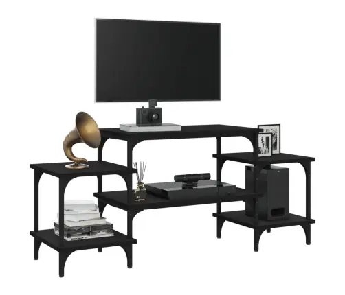 Tv Skapītis, Melns, 117X35X52 Cm, Inženierijas Koks Vidaxl