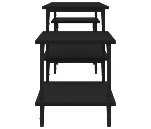 Tv Skapītis, Melns, 117X35X52 Cm, Inženierijas Koks Vidaxl