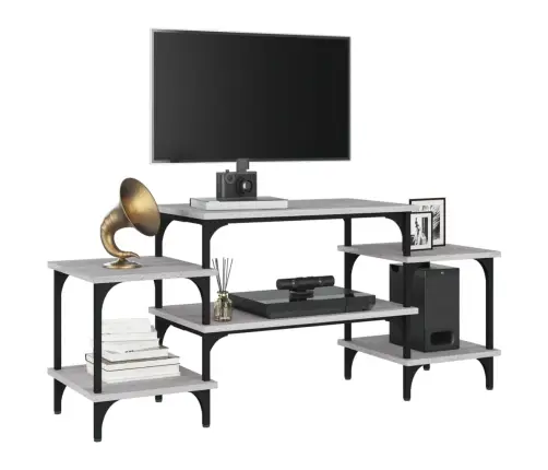 Tv Skapītis, Pelēks, 117X35X52 Cm, Inženierijas Koks Vidaxl