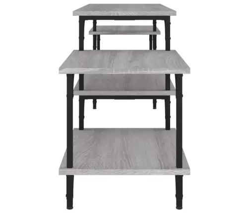 Tv Skapītis, Pelēks, 157X35X52 Cm, Inženierijas Koks Vidaxl