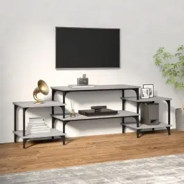 Tv Skapītis, Pelēks, 157X35X52 Cm, Inženierijas Koks Vidaxl