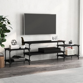 Tv Skapītis, 197X35X52 Cm, Inženierijas Koks, Melns Vidaxl