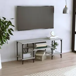 Tv Skapītis, Pelēks, 102X35X45,5 Cm, Inženierijas Koks Vidaxl