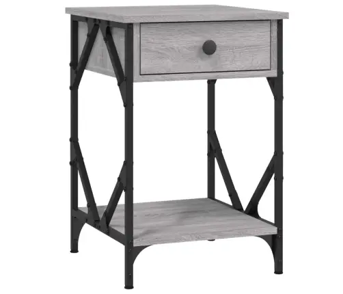 Naktsskapītis, Pelēka Ozolkoka, 40X42X600 Cm, Inženierijas Koks Vidaxl Naktsskapītis, Pelēka Ozolkoka, 40X42X600 Cm, Inženierijas Koks Vidaxl