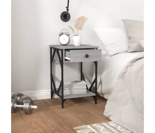 Naktsskapītis, Pelēka Ozolkoka, 40X42X600 Cm, Inženierijas Koks Vidaxl Naktsskapītis, Pelēka Ozolkoka, 40X42X600 Cm, Inženierijas Koks Vidaxl