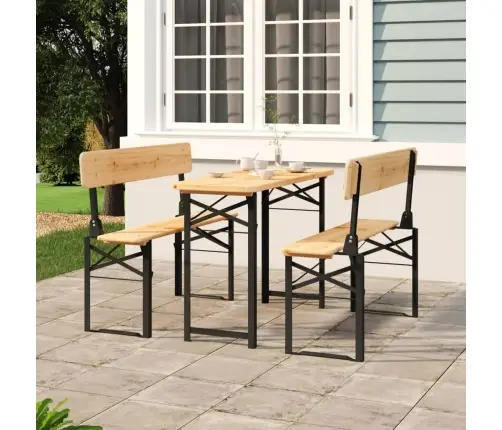 Sulankstomas Alaus Stalo Komplektas, 3 Dalių, Eglės Masyvas