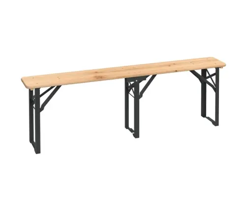 3-Osaline Kokkupandav Õllelaua Komplekt, Nulupuit