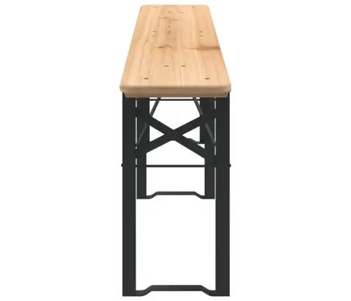 3-Osaline Kokkupandav Õllelaua Komplekt, Nulupuit