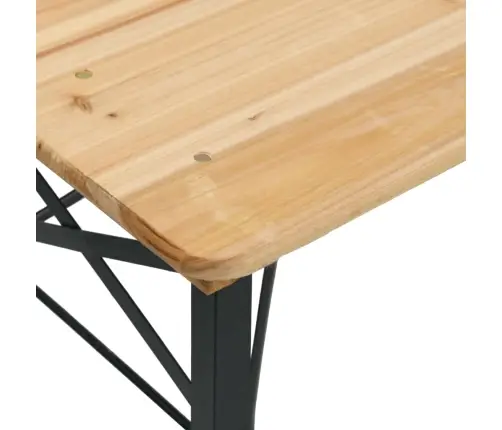 3-Osaline Kokkupandav Õllelaua Komplekt, Nulupuit