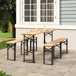 Saliekams Alus Galds, 170X50X75/105 Cm, Egles Masīvkoks Vidaxl