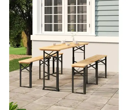 Saliekams Alus Galds, 170X50X75/105 Cm, Egles Masīvkoks Vidaxl