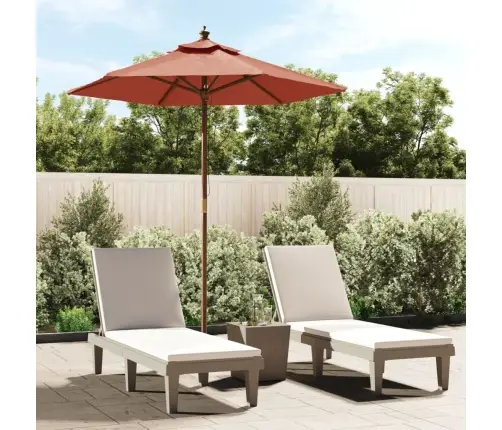 Aia Päikesevari Puidust Postiga, Terrakota, 196X231 Cm