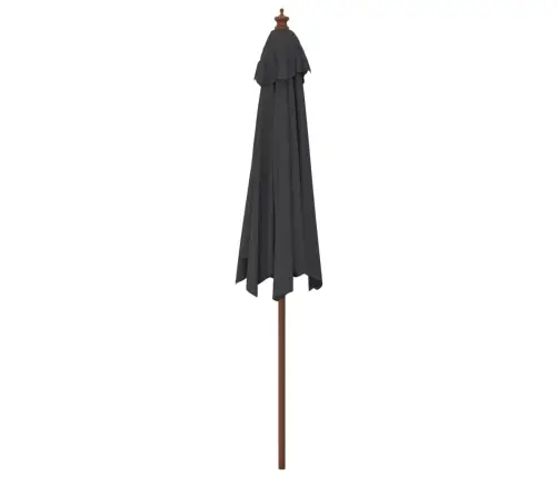 Dārza Saulessargs Ar Koka Kātu, Melns, 299X240 Cm Vidaxl Dārza Saulessargs Ar Koka Kātu, Melns, 299X240 Cm Vidaxl