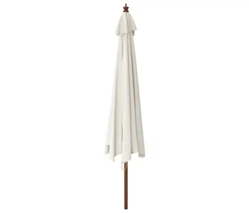 Dārza Saulessargs Ar Koka Kātu, Smilškrāsa, 400X273 Cm Vidaxl