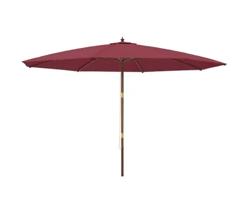 Aia Päikesevari Puidust Postiga, Bordoopunane, 400 X 273 Cm