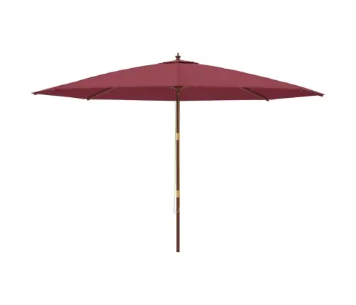 Aia Päikesevari Puidust Postiga, Bordoopunane, 400 X 273 Cm