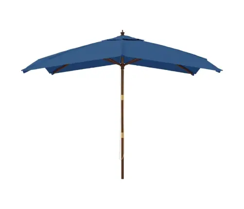 Dārza Saulessargs Ar Koka Kātu, 300X300X273 Cm, Debeszils Vidaxl Dārza Saulessargs Ar Koka Kātu, 300X300X273 Cm, Debeszils Vidaxl