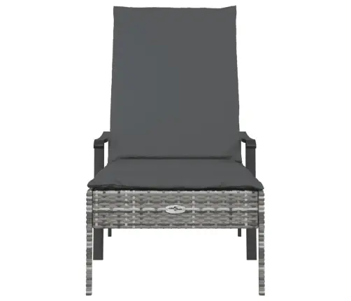 Saulės Gultas Su Čiužinuku, Pilkos Spalvos, Poliratanas