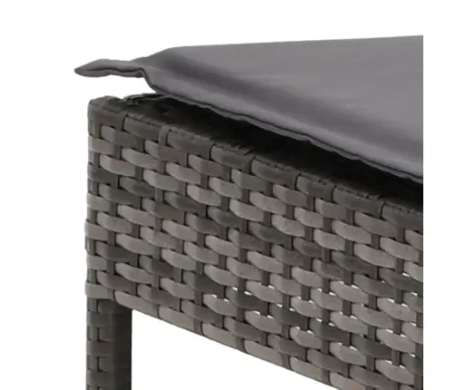 Saulės Gultas Su Čiužinuku, Pilkos Spalvos, Poliratanas