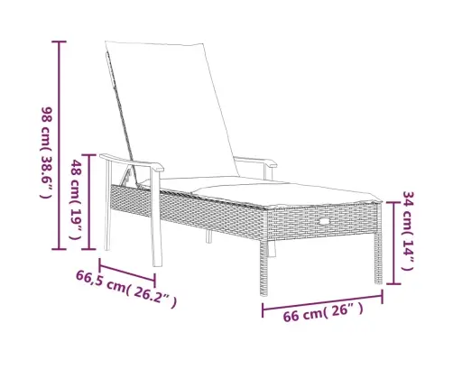 Saulės Gultas Su Čiužinuku, Pilkos Spalvos, Poliratanas