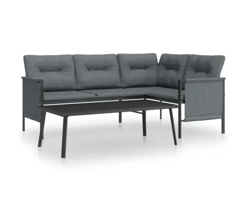 2-Daļīgs Dārza Atpūtas Mēbeļu Komplekts, Antracītpelēks Tērauds Vidaxl