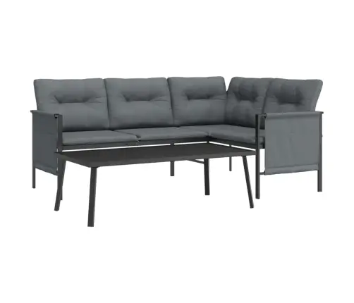 2-Daļīgs Dārza Atpūtas Mēbeļu Komplekts, Antracītpelēks Tērauds Vidaxl