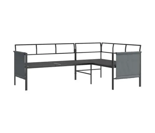 2-Daļīgs Dārza Atpūtas Mēbeļu Komplekts, Antracītpelēks Tērauds Vidaxl