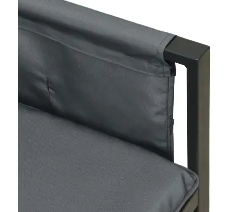 2-Daļīgs Dārza Atpūtas Mēbeļu Komplekts, Antracītpelēks Tērauds Vidaxl