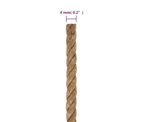 Džutas Virve, 250 M, 4 Mm Vidaxl
