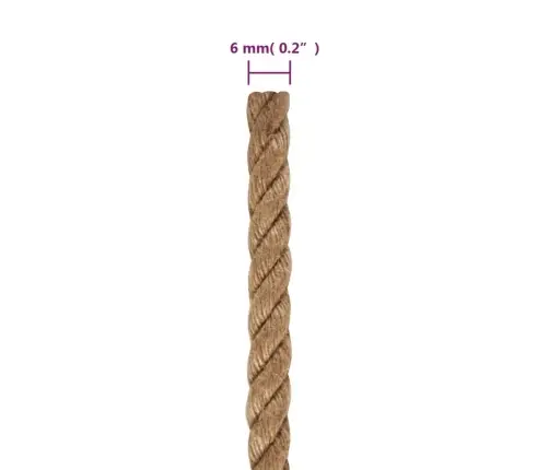 Džutas Virve, 50 M, 6 Mm Vidaxl