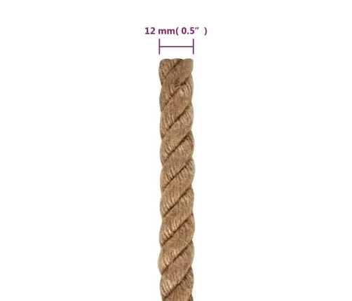 Džutas Virve, 25 M, 12 Mm Vidaxl