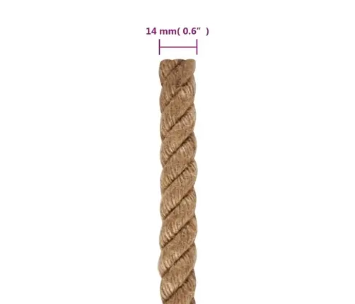 Džutas Virve, 25 M, 14 Mm Vidaxl