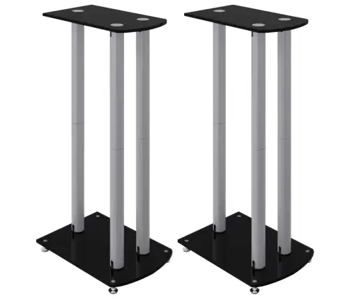 Skaļruņu Statīvi, 2 Gab., Rūdīts Stikls, 3 Balsti Vidaxl