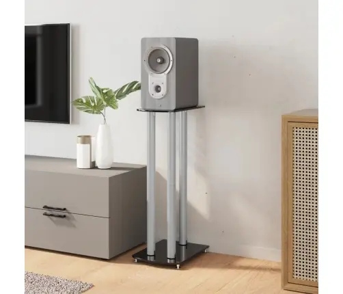 Skaļruņu Statīvi, 2 Gab., Rūdīts Stikls, 3 Balsti Vidaxl