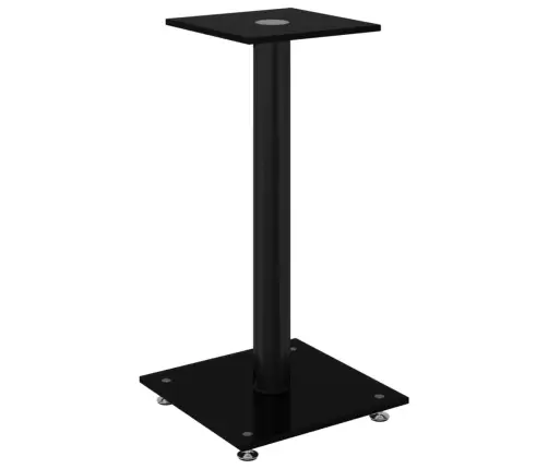 Kõlarialused 2 Tk, Must, Karastatud Klaas, 1 Sambaga Disain